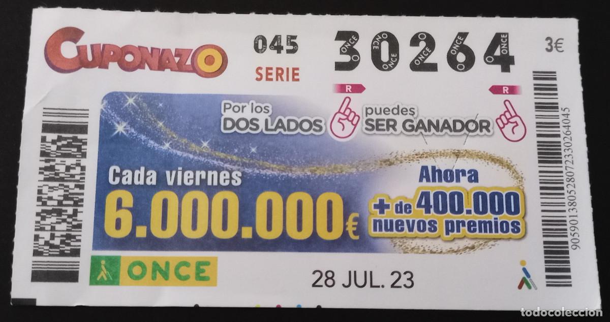 Cupones ONCE: CUP&Oacute;N ONCE - 28/JULIO/2023 - Foto 1
