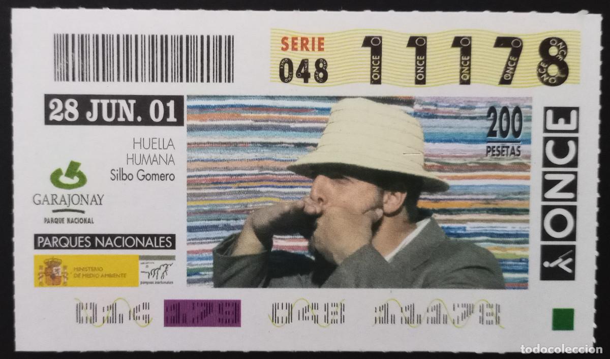Coupon ONCE: CUP&Oacute;N ONCE - 28/JUNIO/2001 - GARAJONAY PARQUE NACIONAL - SILBO GOMERO