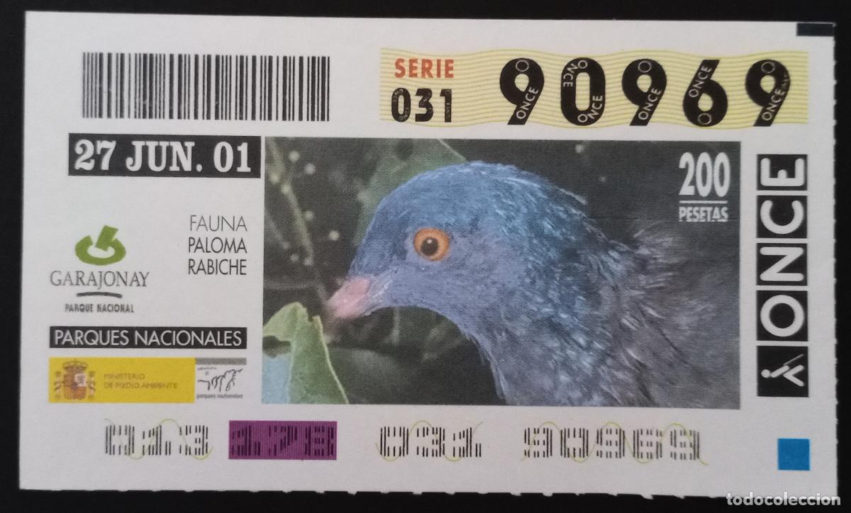 Bilhetes ONCE: CUP&Oacute;N ONCE - 27/JUNIO/2001 - GARAJONAY PARQUE NACIONAL - PALOMA RABICHE