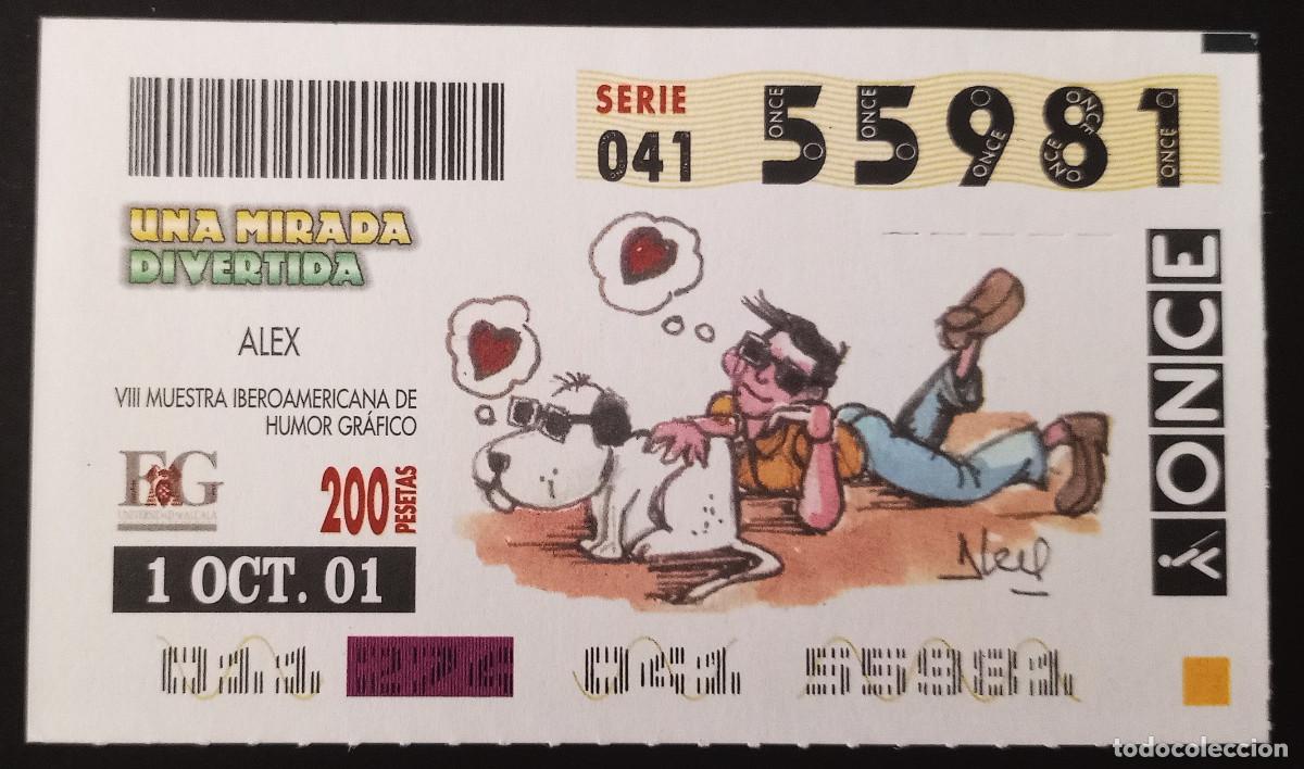 ONCE Coupons: CUP&Oacute;N ONCE - 1/OCTUBRE/2001 - UNA MIRADA DIVERTIDA - ALEX