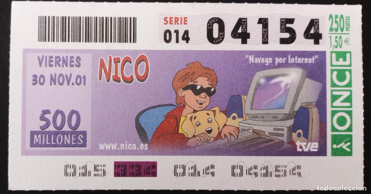 Billets ONCE: CUP&Oacute;N ONCE - 30/NOVIEMBRE/2001 - NICO, NAVEGO POR INTERNET
