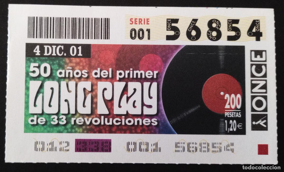 ONCE Coupons: CUP&Oacute;N ONCE - 4/DICIEMBRE/2001 - 50 A&Ntilde;OS DEL PRIMER LONG PLAY DE 33 REVOLUCIONES