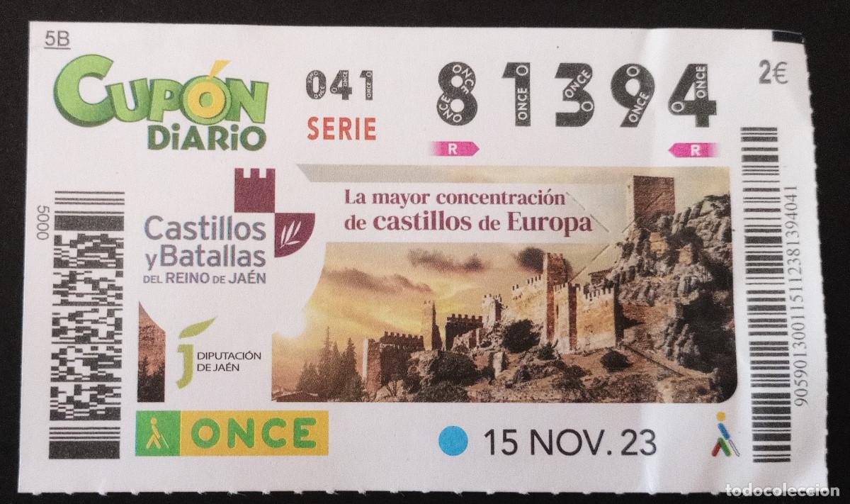 Billets ONCE: CUP&Oacute;N ONCE - 15/NOVIEMBRE/2023 - CASTILLOS Y BATALLAS DEL REINO DE JA&Eacute;N