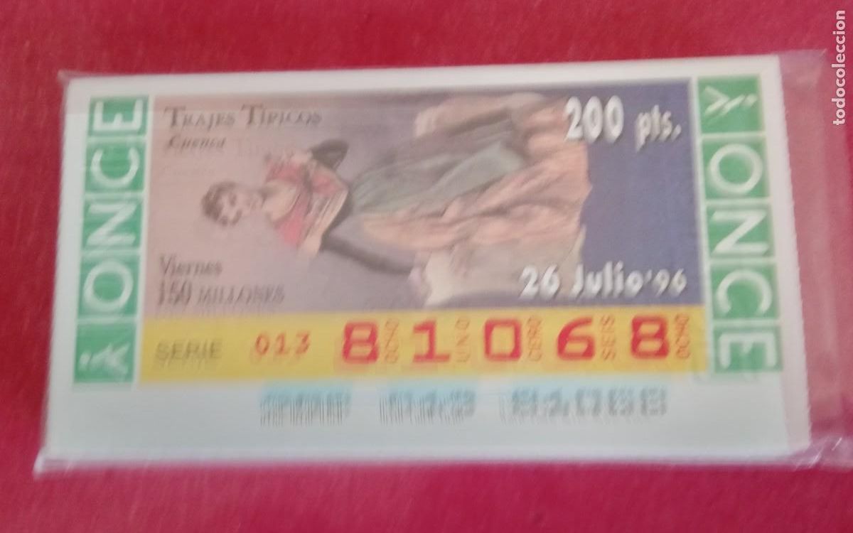 Cupones ONCE: COLECCION COMPLETA DE LA ONCE DE TRAJES TIPICOS REGIONALES