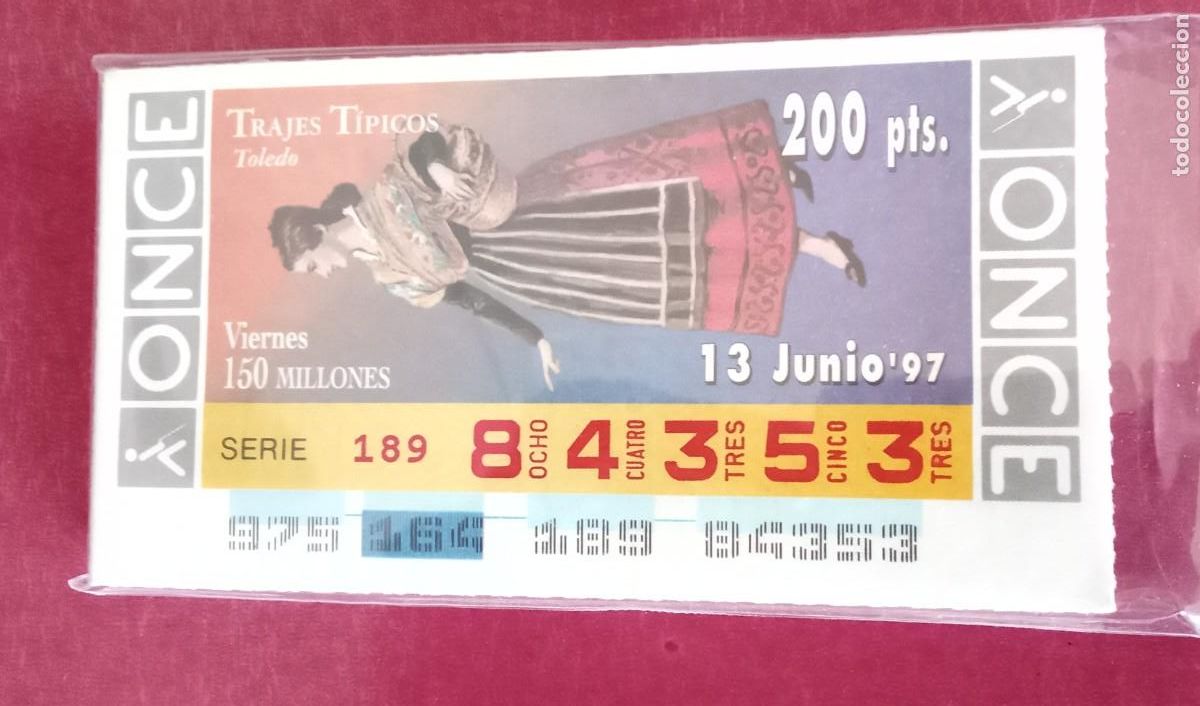 Cupones ONCE: COLECCION COMPLETA DE LA ONCE DE TRAJES TIPICOS REGIONALES