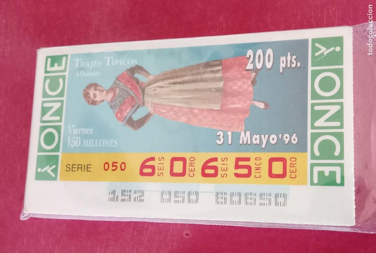 Cupones ONCE: COLECCION COMPLETA DE LA ONCE DE TRAJES TIPICOS REGIONALES