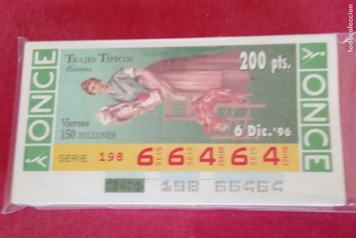 Cupones ONCE: COLECCION COMPLETA DE LA ONCE DE TRAJES TIPICOS REGIONALES