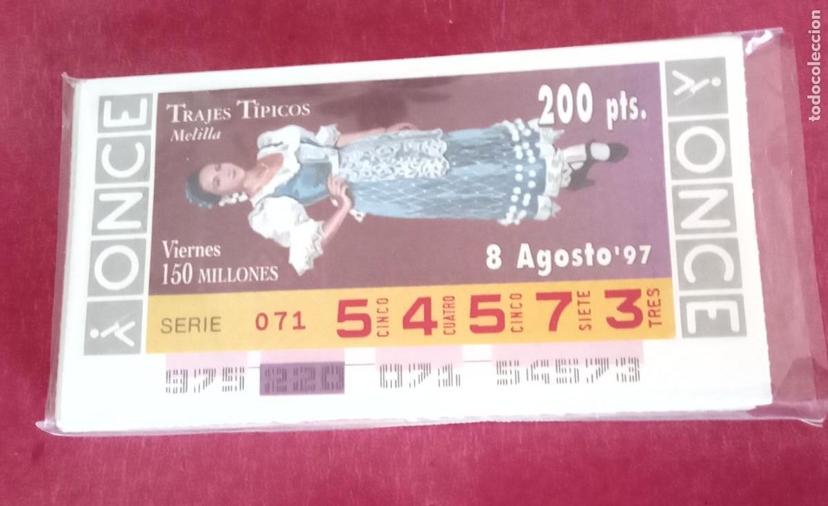 Cupones ONCE: COLECCION COMPLETA DE LA ONCE DE TRAJES TIPICOS REGIONALES