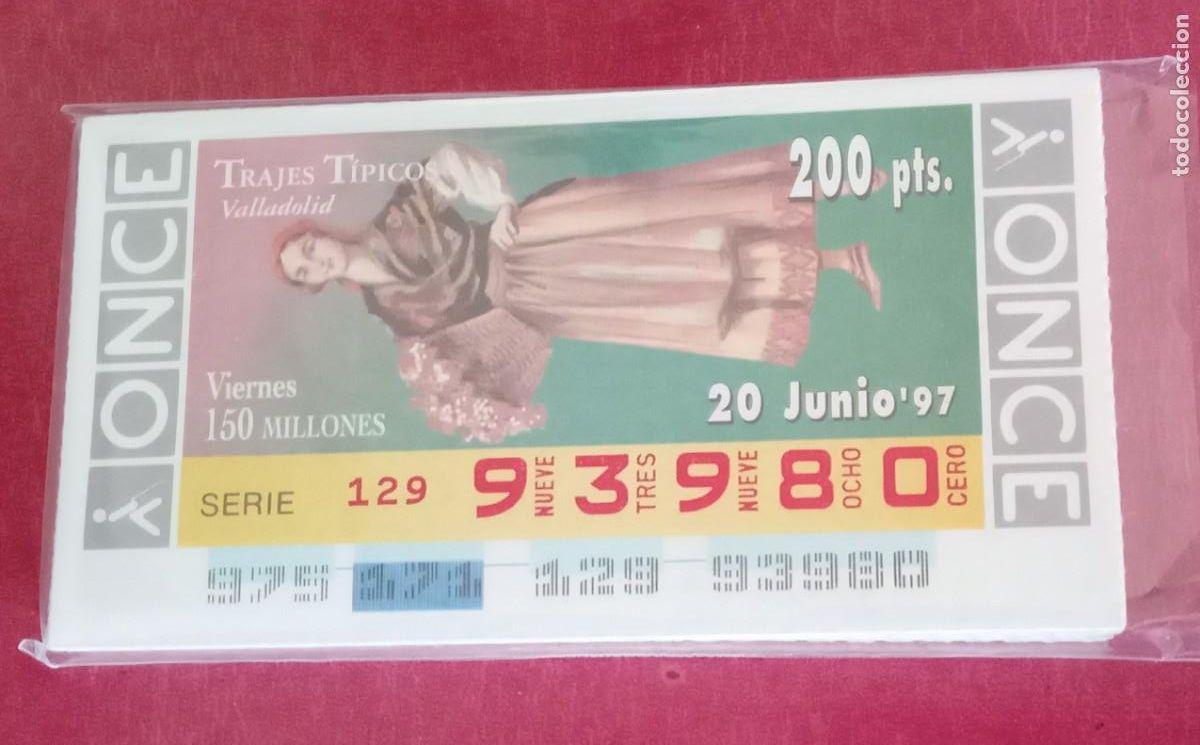 Cupones ONCE: COLECCION COMPLETA DE LA ONCE DE TRAJES TIPICOS REGIONALES