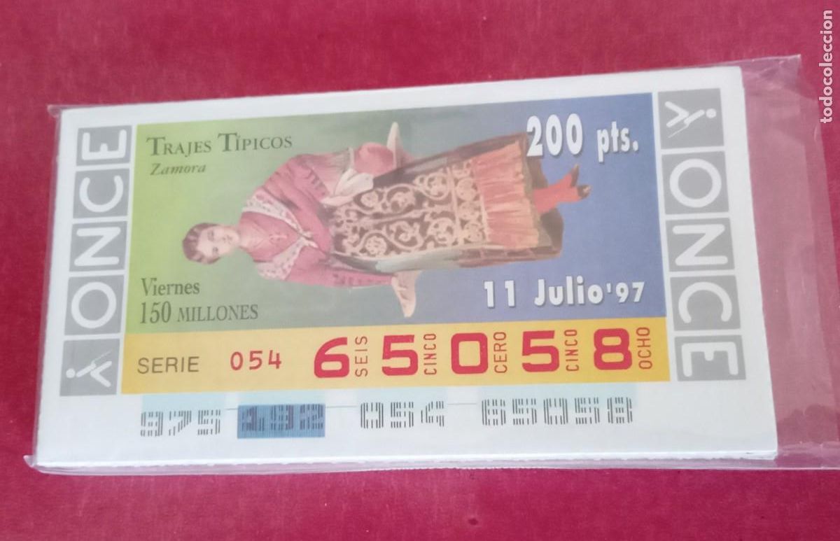 Cupones ONCE: COLECCION COMPLETA DE LA ONCE DE TRAJES TIPICOS REGIONALES