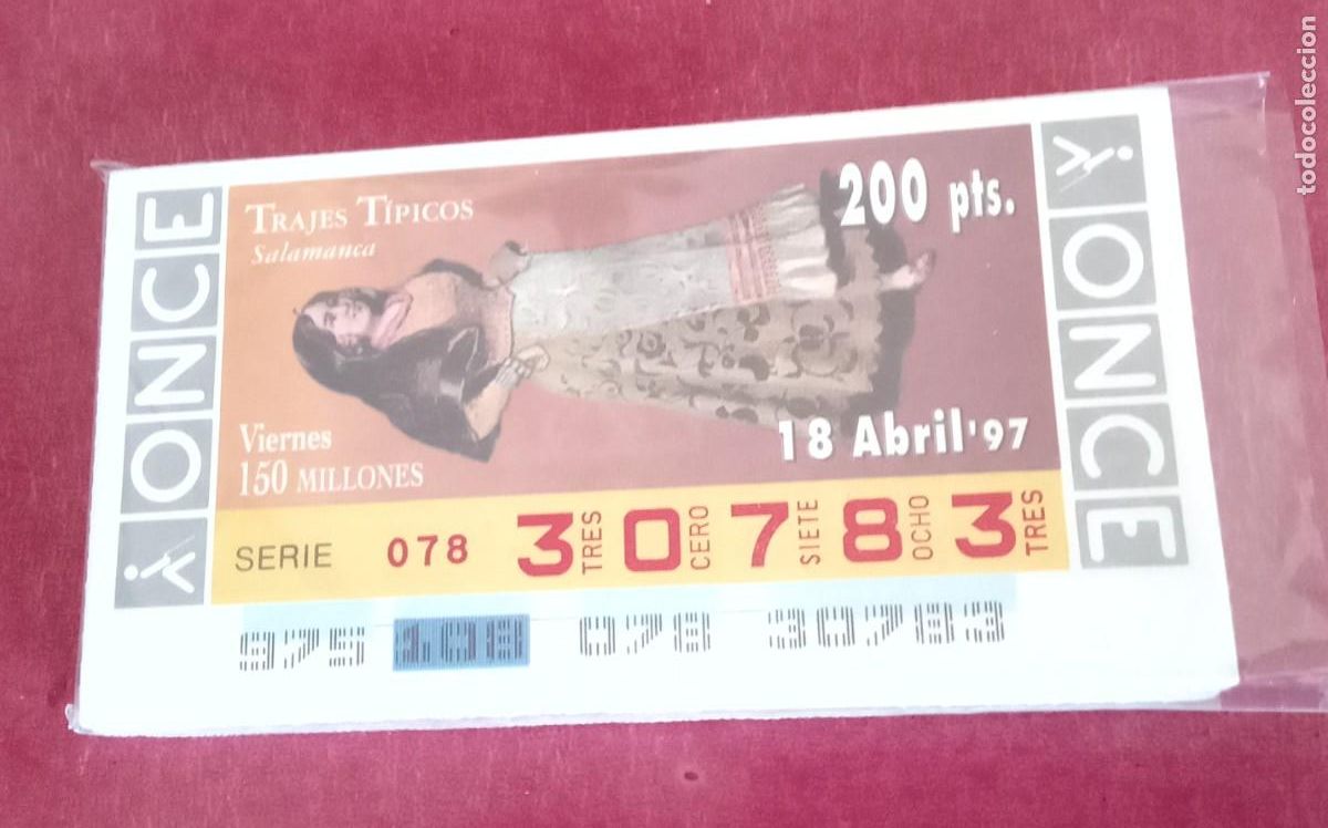 Cupones ONCE: COLECCION COMPLETA DE LA ONCE DE TRAJES TIPICOS REGIONALES