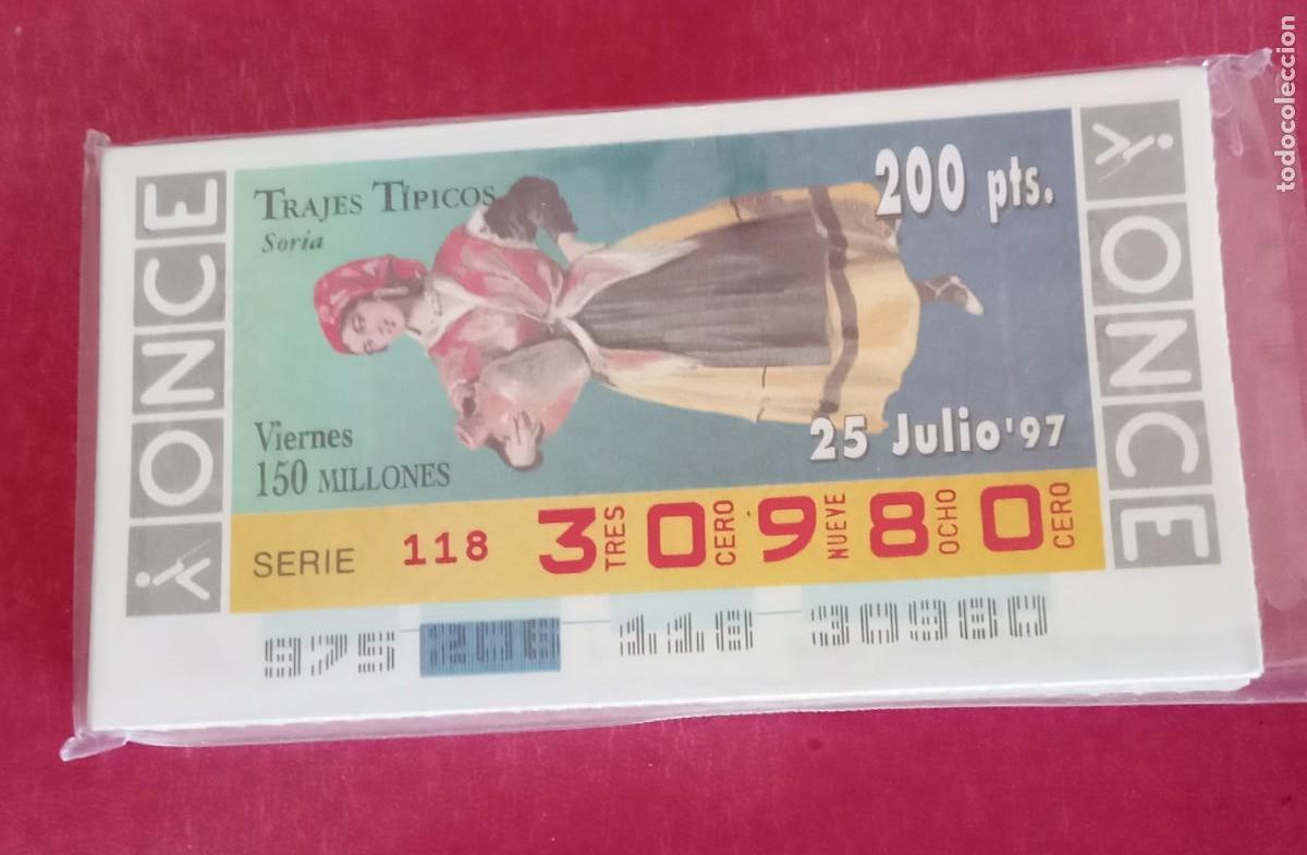 Cupones ONCE: COLECCION COMPLETA DE LA ONCE DE TRAJES TIPICOS REGIONALES