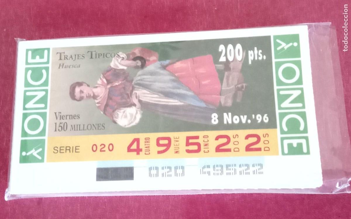 Cupones ONCE: COLECCION COMPLETA DE LA ONCE DE TRAJES TIPICOS REGIONALES
