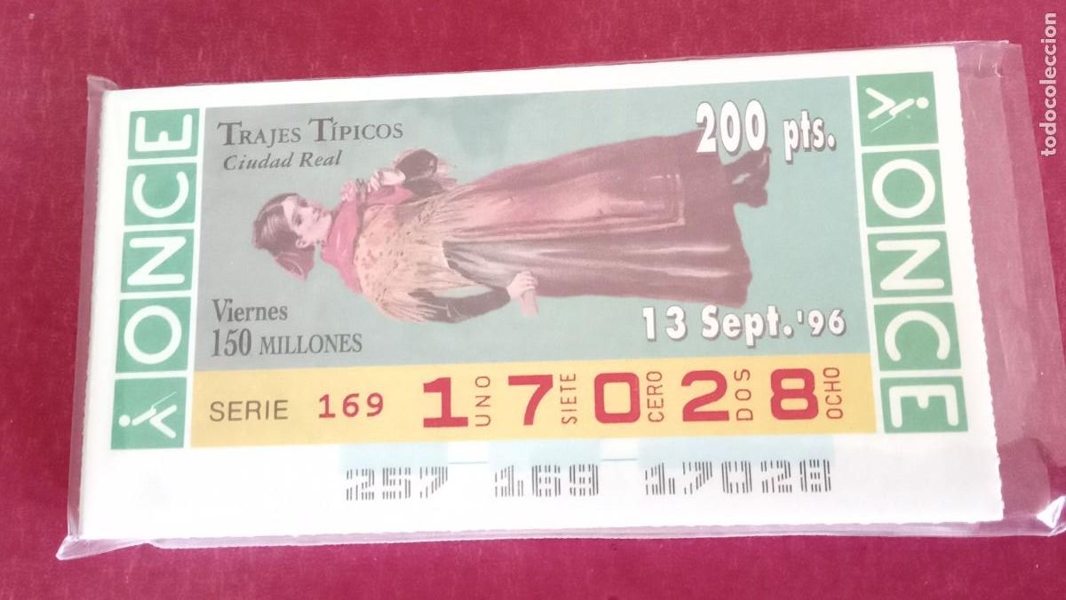 Cupones ONCE: COLECCION COMPLETA DE LA ONCE DE TRAJES TIPICOS REGIONALES