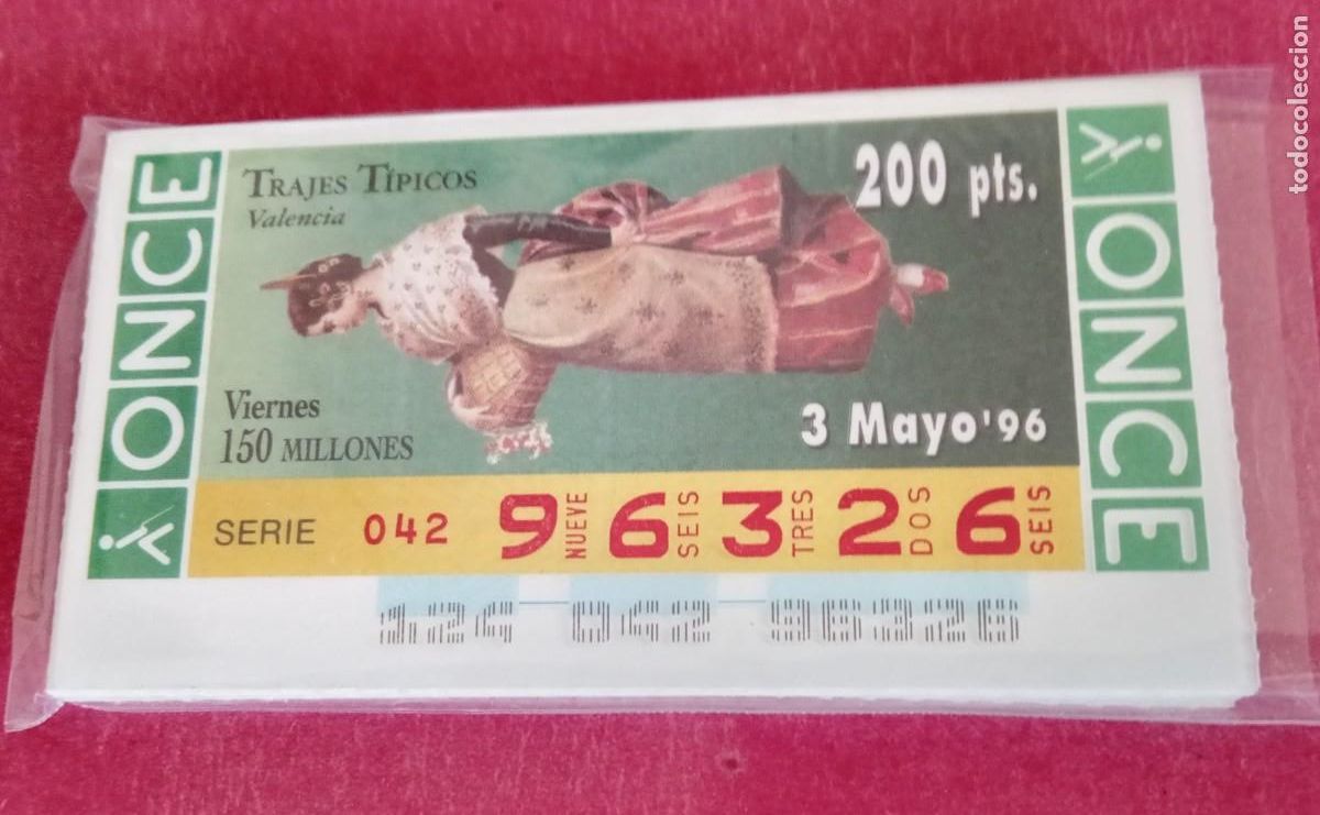 Cupones ONCE: COLECCION COMPLETA DE LA ONCE DE TRAJES TIPICOS REGIONALES