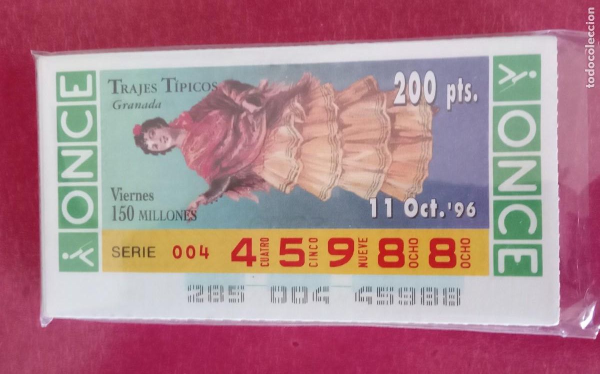 Cupones ONCE: COLECCION COMPLETA DE LA ONCE DE TRAJES TIPICOS REGIONALES