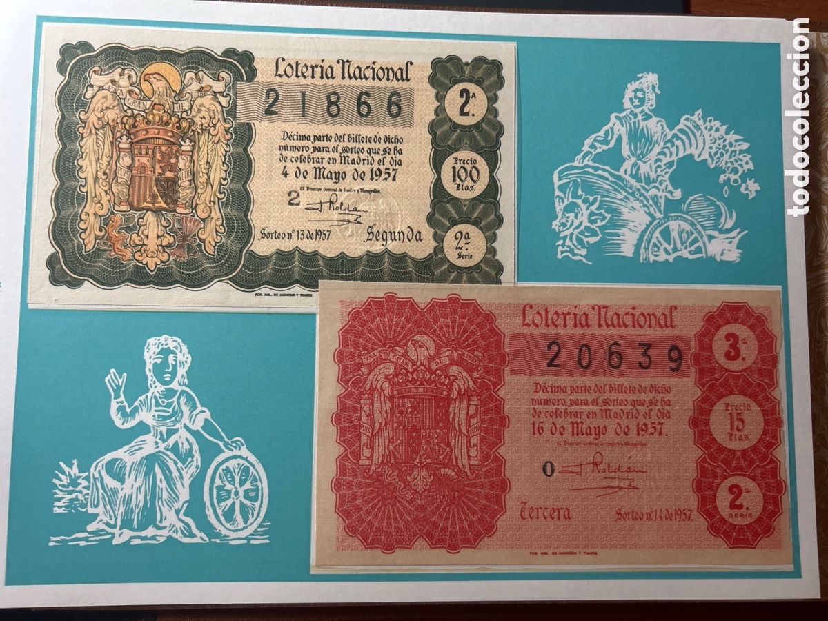 Cupones ONCE: Loteria A&ntilde;o 1957 Completo con 36 Sorteos - Foto 7