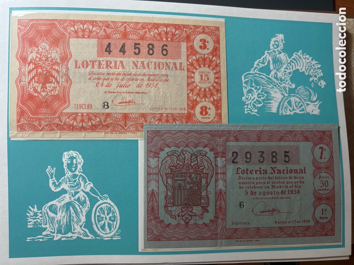 Cupones ONCE: Loteria A&ntilde;o 1958 Completo con 36 Sorteos - Foto 11