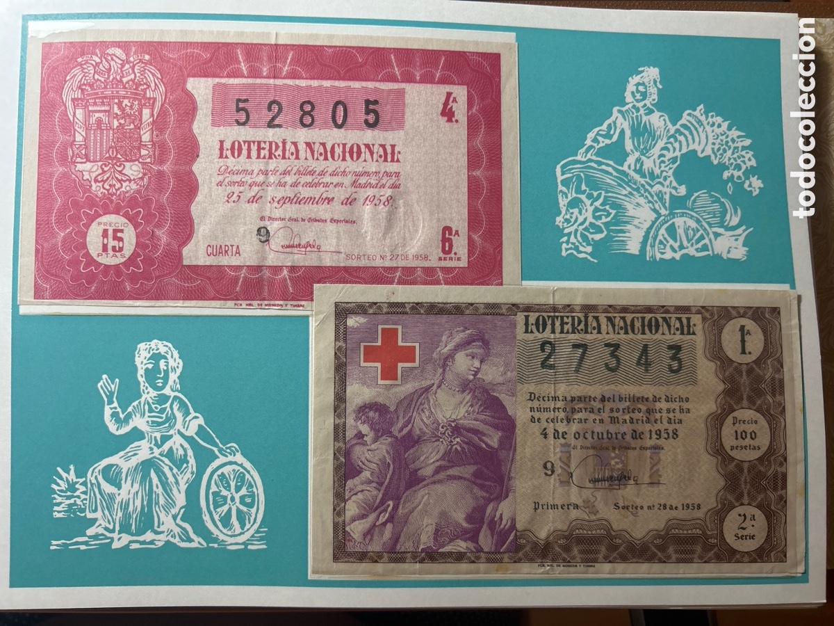 Cupones ONCE: Loteria A&ntilde;o 1958 Completo con 36 Sorteos - Foto 14