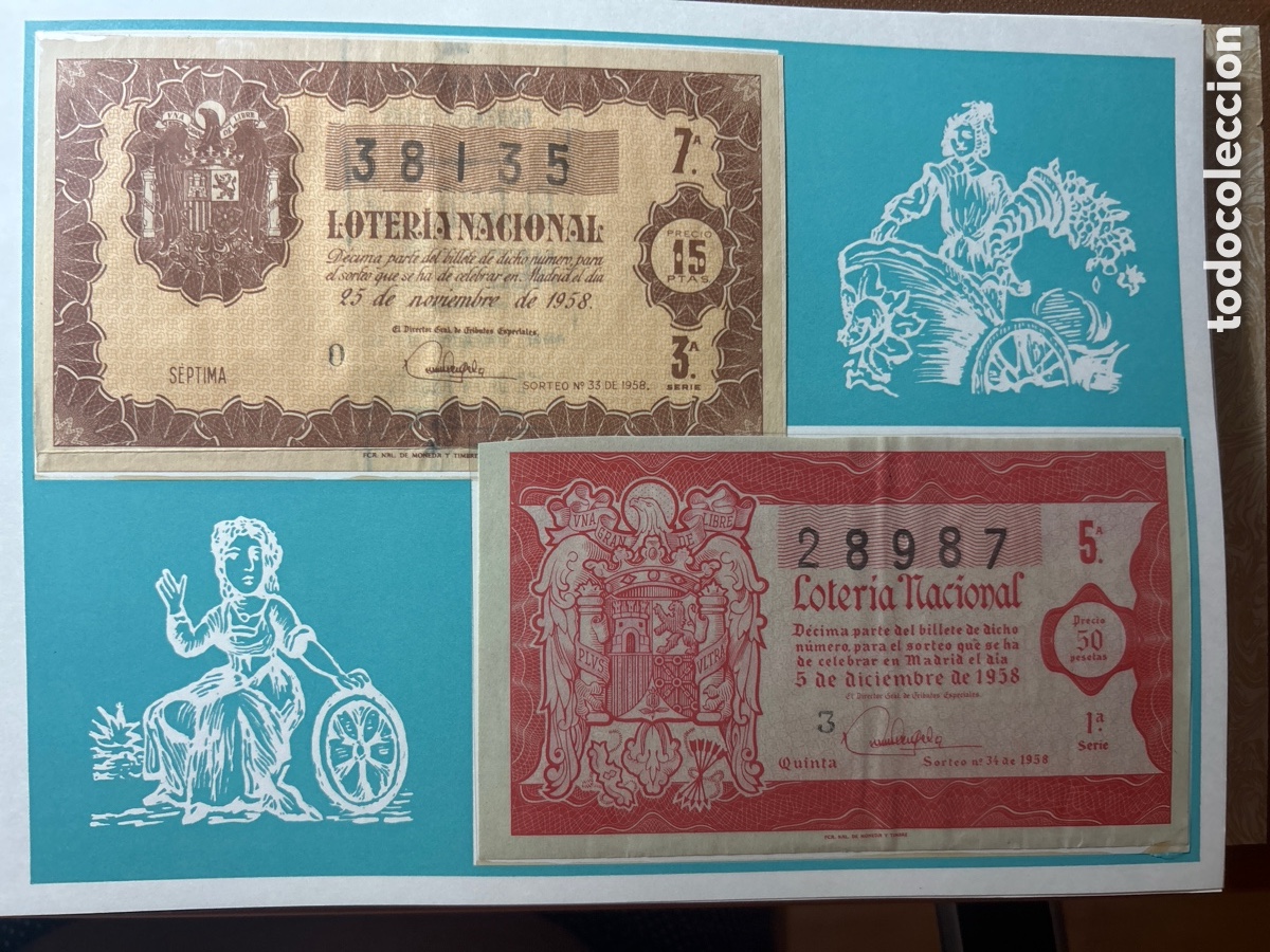 Cupones ONCE: Loteria A&ntilde;o 1958 Completo con 36 Sorteos - Foto 17