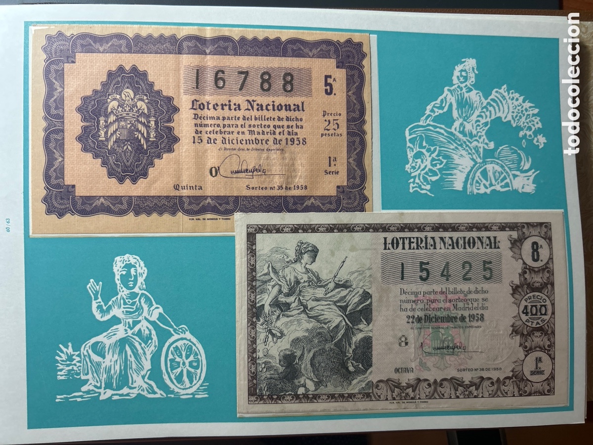 Cupones ONCE: Loteria A&ntilde;o 1958 Completo con 36 Sorteos - Foto 18