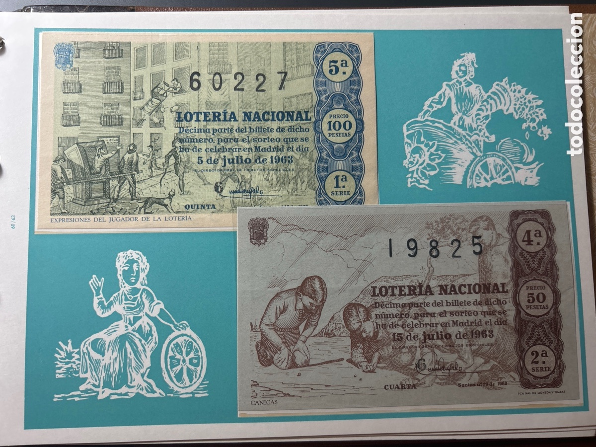 Cupones ONCE: Loteria A&ntilde;o 1963 Completo con 36 Sorteos - Foto 10