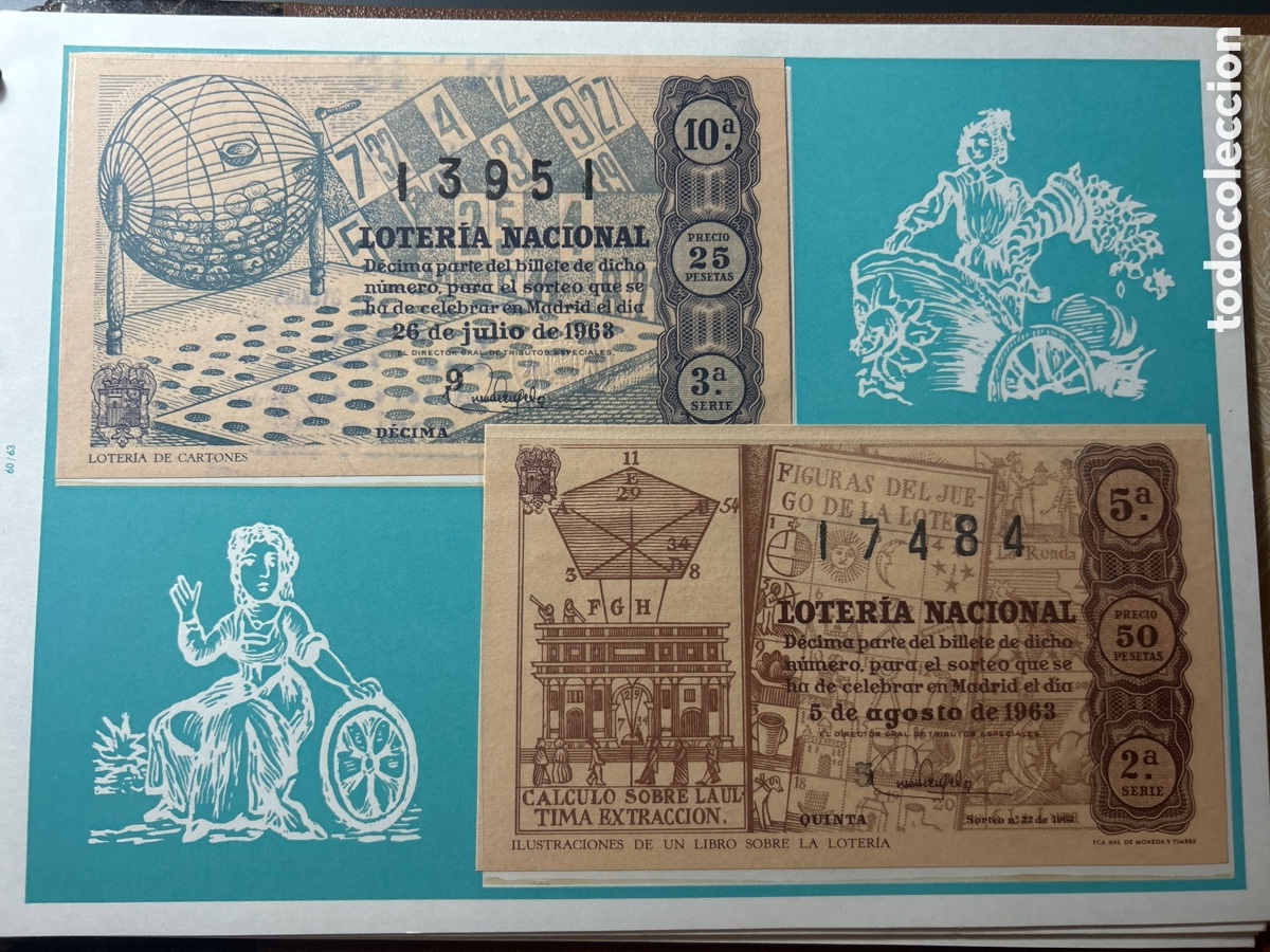 Cupones ONCE: Loteria A&ntilde;o 1963 Completo con 36 Sorteos - Foto 11