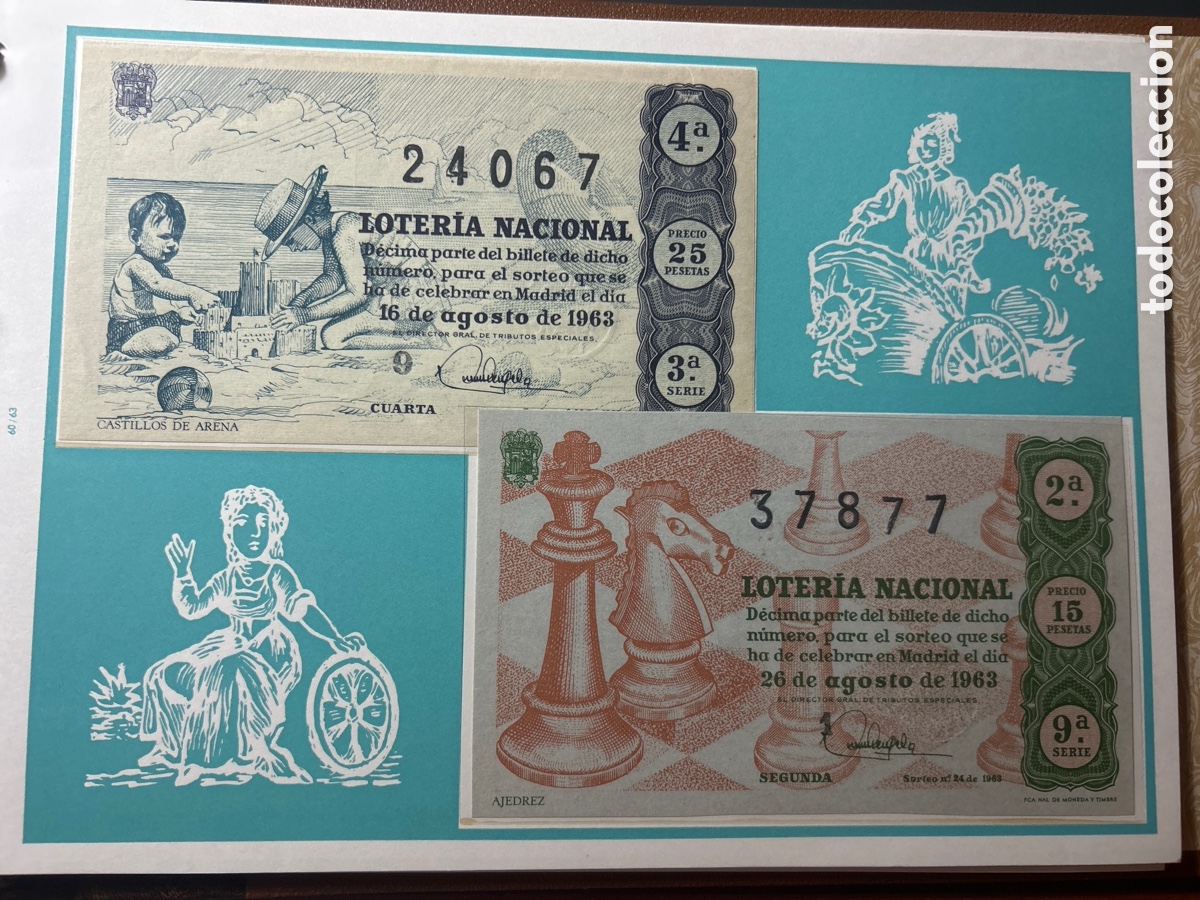 Cupones ONCE: Loteria A&ntilde;o 1963 Completo con 36 Sorteos - Foto 12