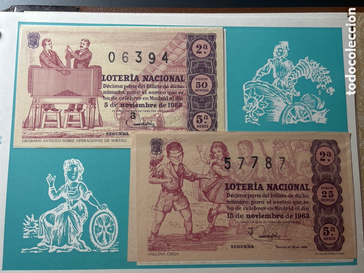 Cupones ONCE: Loteria A&ntilde;o 1963 Completo con 36 Sorteos - Foto 16