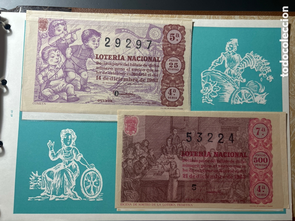 Cupones ONCE: Loteria A&ntilde;o 1963 Completo con 36 Sorteos - Foto 18