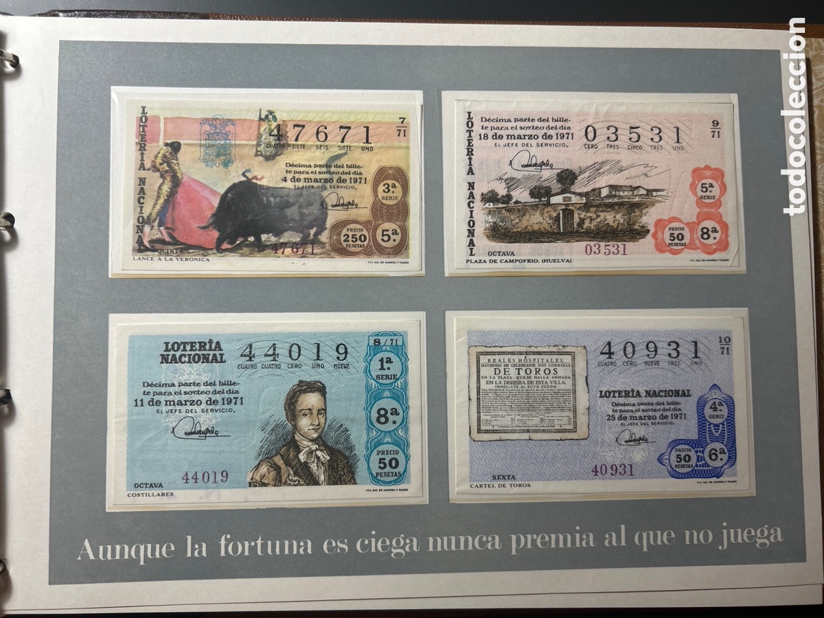 Cupones ONCE: Loteria A&ntilde;o 1971 Completo con 40 Sorteos - Foto 3