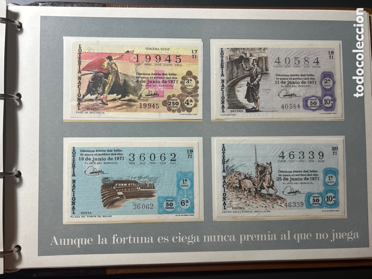 Cupones ONCE: Loteria A&ntilde;o 1971 Completo con 40 Sorteos - Foto 6