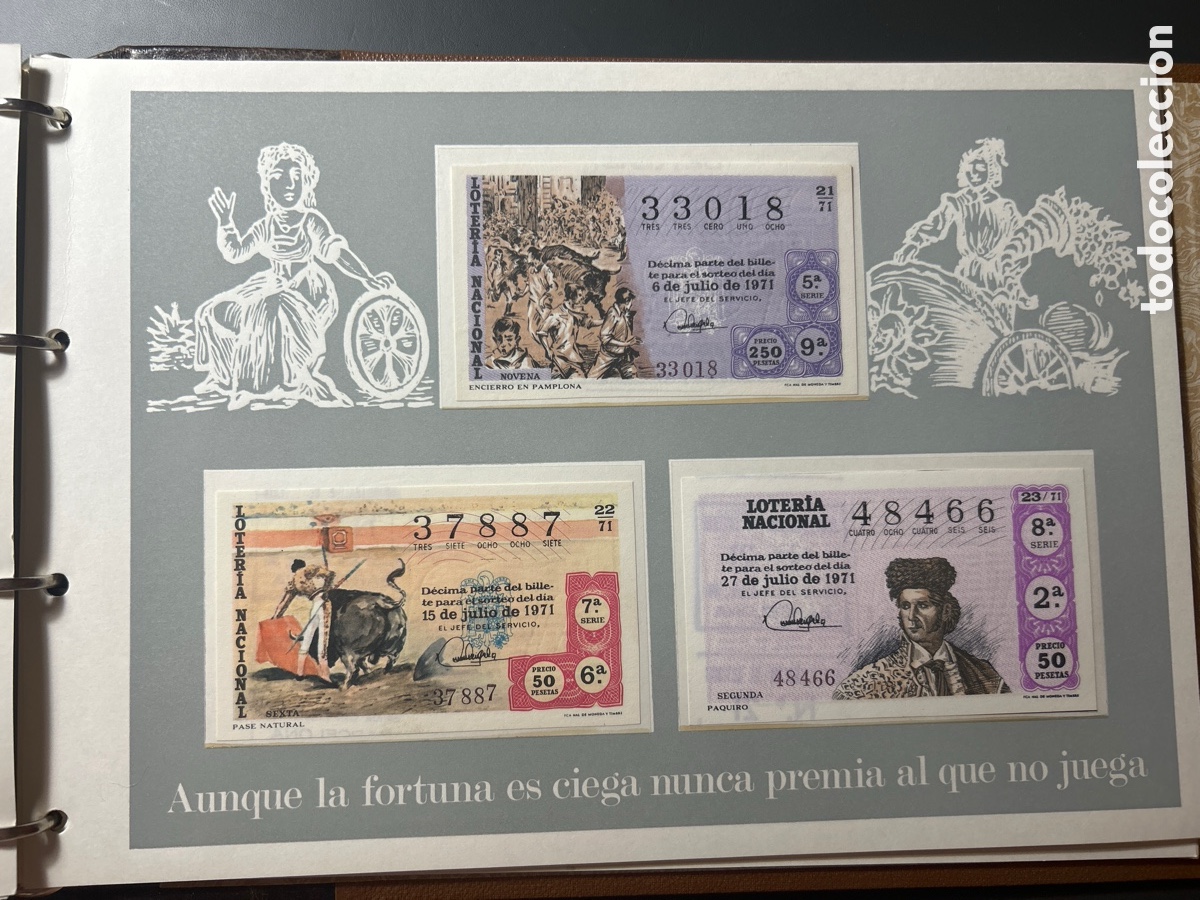 Cupones ONCE: Loteria A&ntilde;o 1971 Completo con 40 Sorteos - Foto 7