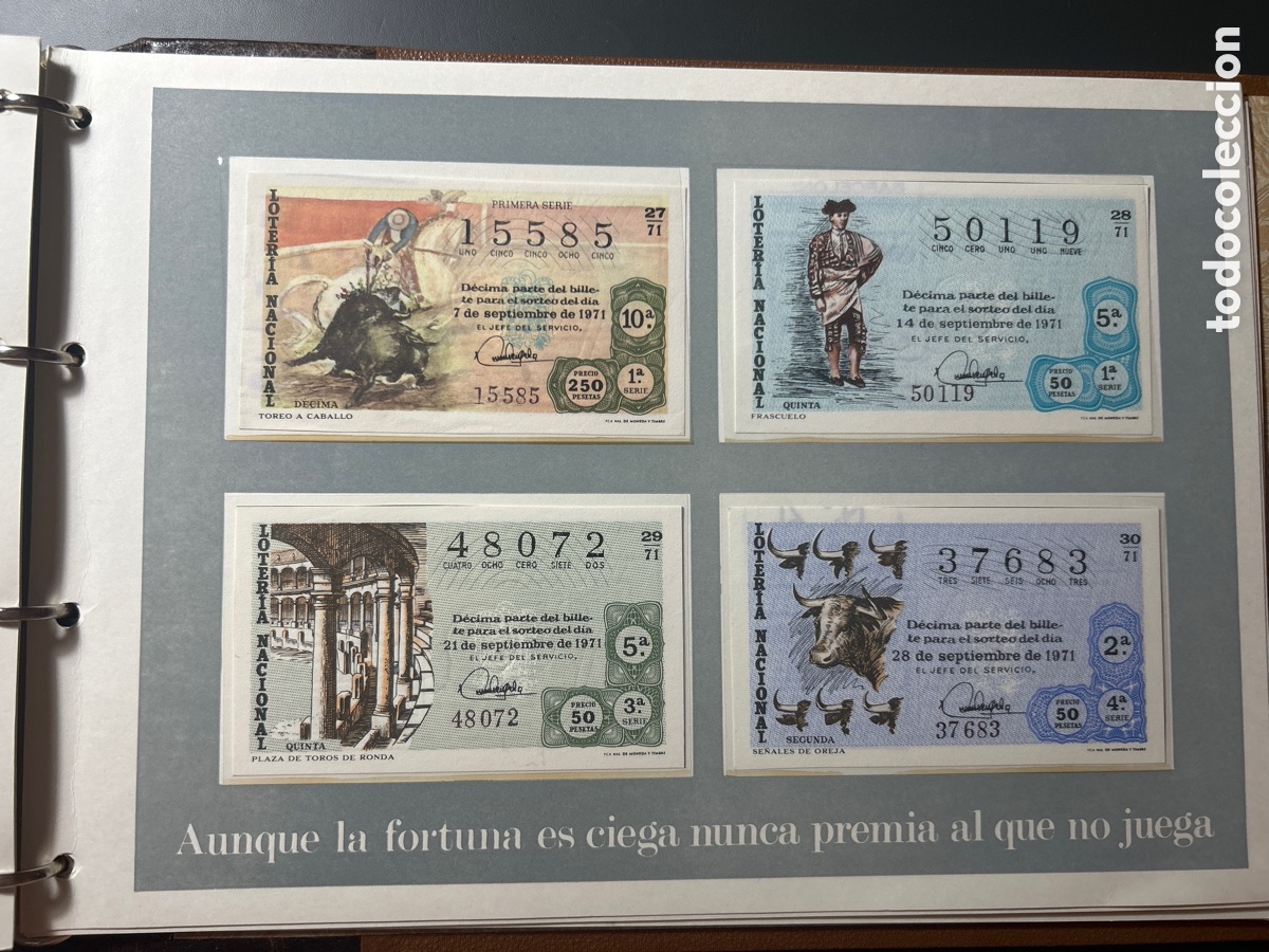 Cupones ONCE: Loteria A&ntilde;o 1971 Completo con 40 Sorteos - Foto 9