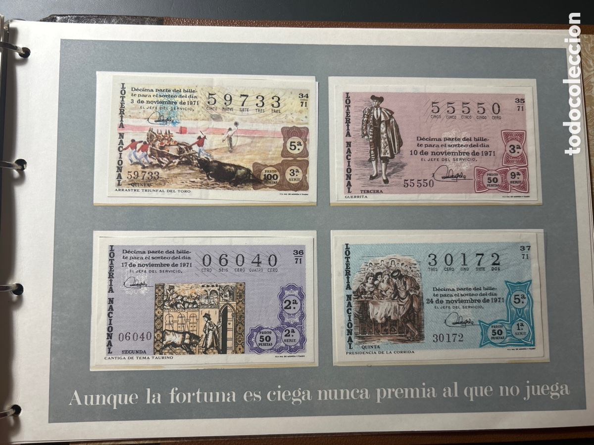 Cupones ONCE: Loteria A&ntilde;o 1971 Completo con 40 Sorteos - Foto 11