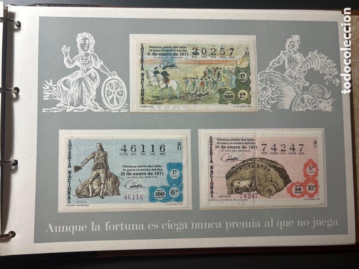 Cupones ONCE: Loteria A&ntilde;o 1971 Completo con 40 Sorteos - Foto 1