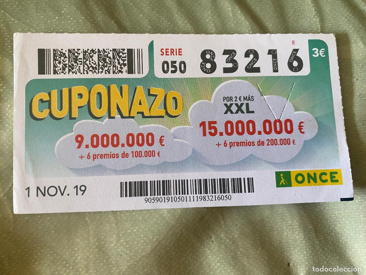 ONCE Coupons: Cup&oacute;n de la Once. 01 de Noviembre de 2019. N&ordm; 83216. Cuponazo Viernes. Buen estado.
