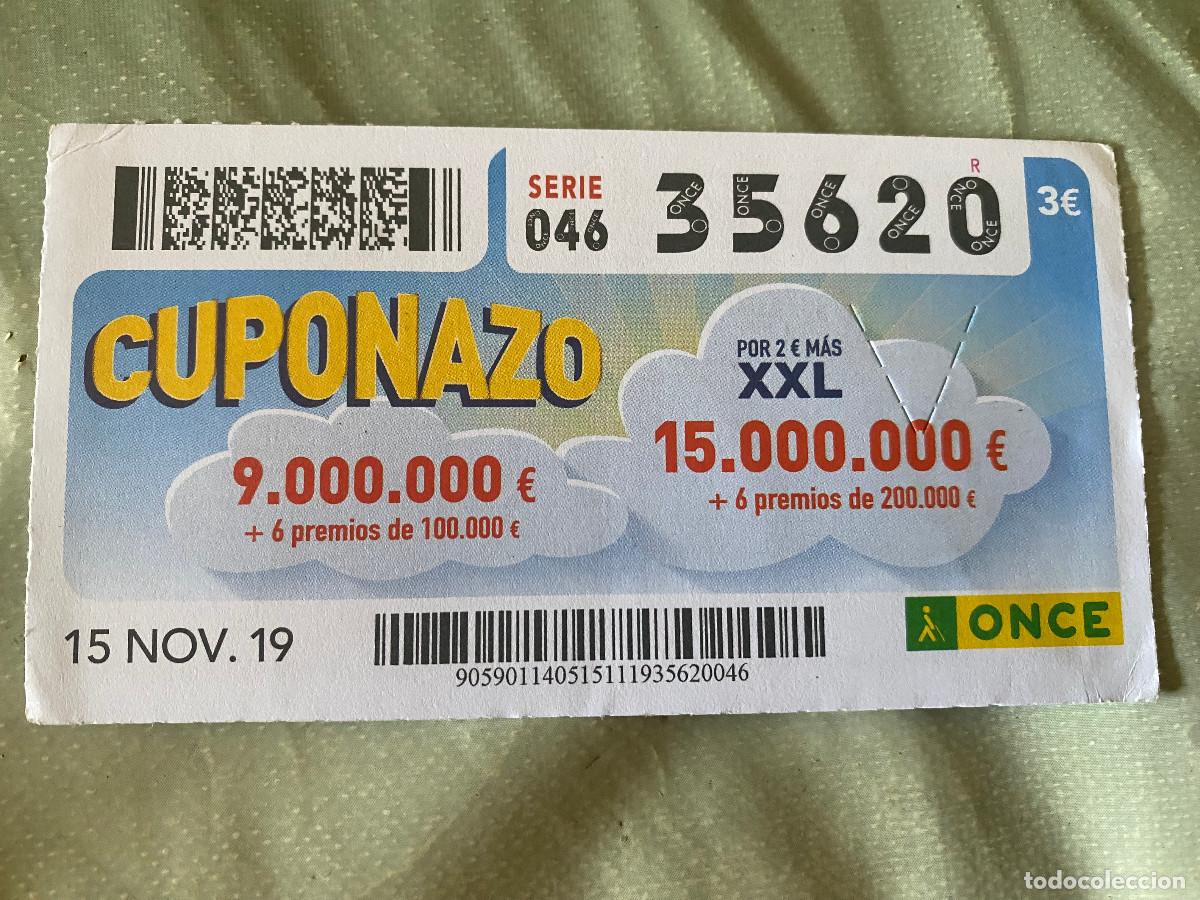 ONCE Coupons: Cup&oacute;n de la Once. 15 de Noviembre de 2019. N&ordm; 35620. Cuponazo Viernes. Buen estado.