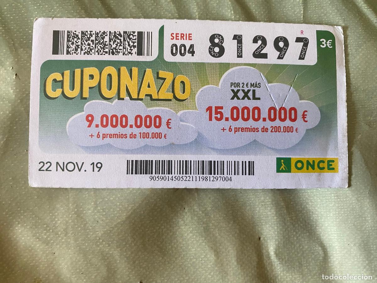 ONCE Coupons: Cup&oacute;n de la Once. 22 de Noviembre de 2019. N&ordm; 81297. Cuponazo Viernes. Buen estado.