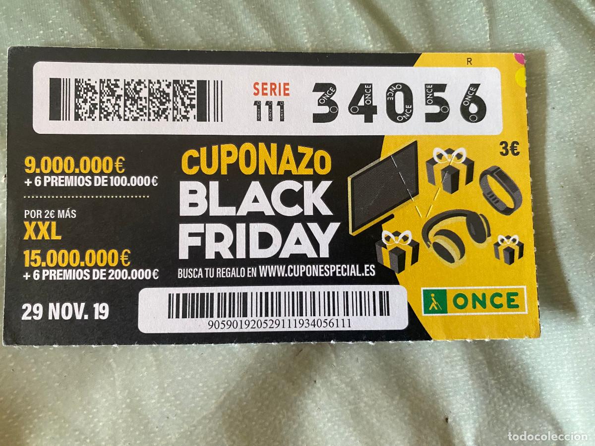 Cupones ONCE: Cup&oacute;n de la Once. 29 de Noviembre de 2019. N&ordm; 34056. Cuponazo Black Friday. Buen estado.