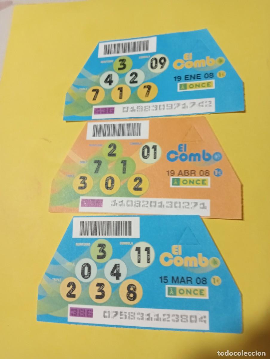 Cupones ONCE: 3-COMBOS A&Ntilde;O 2008 19 ENERO,15 MARZO y 19 DE ABRIL