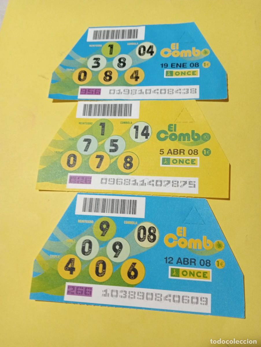 Cupones ONCE: 3-COMBOS 19 ENERO,5 DE ABRIL y 12 DE ABRIL A&Ntilde;O 2008