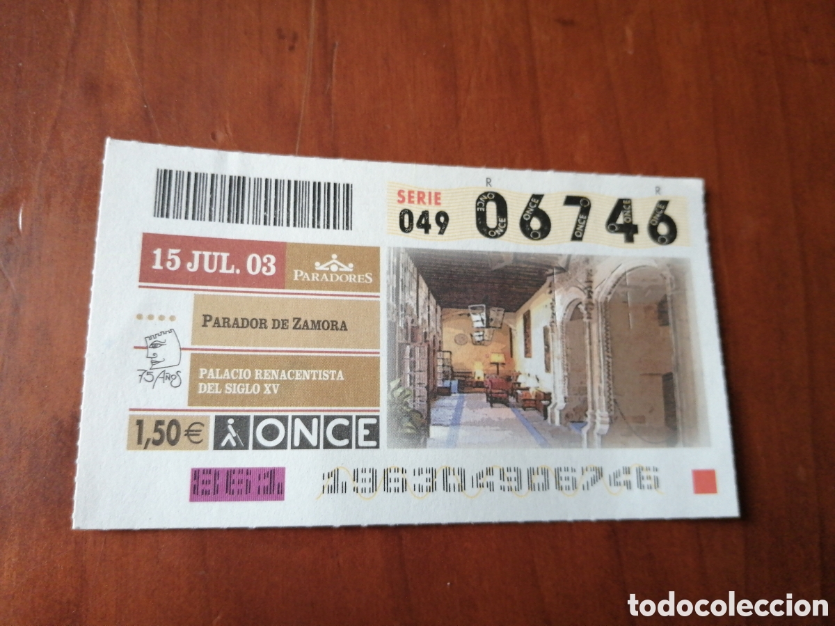 ONCE Coupons: CUPON ONCE PARADORES 2003 PARADOR DE ZAMORA