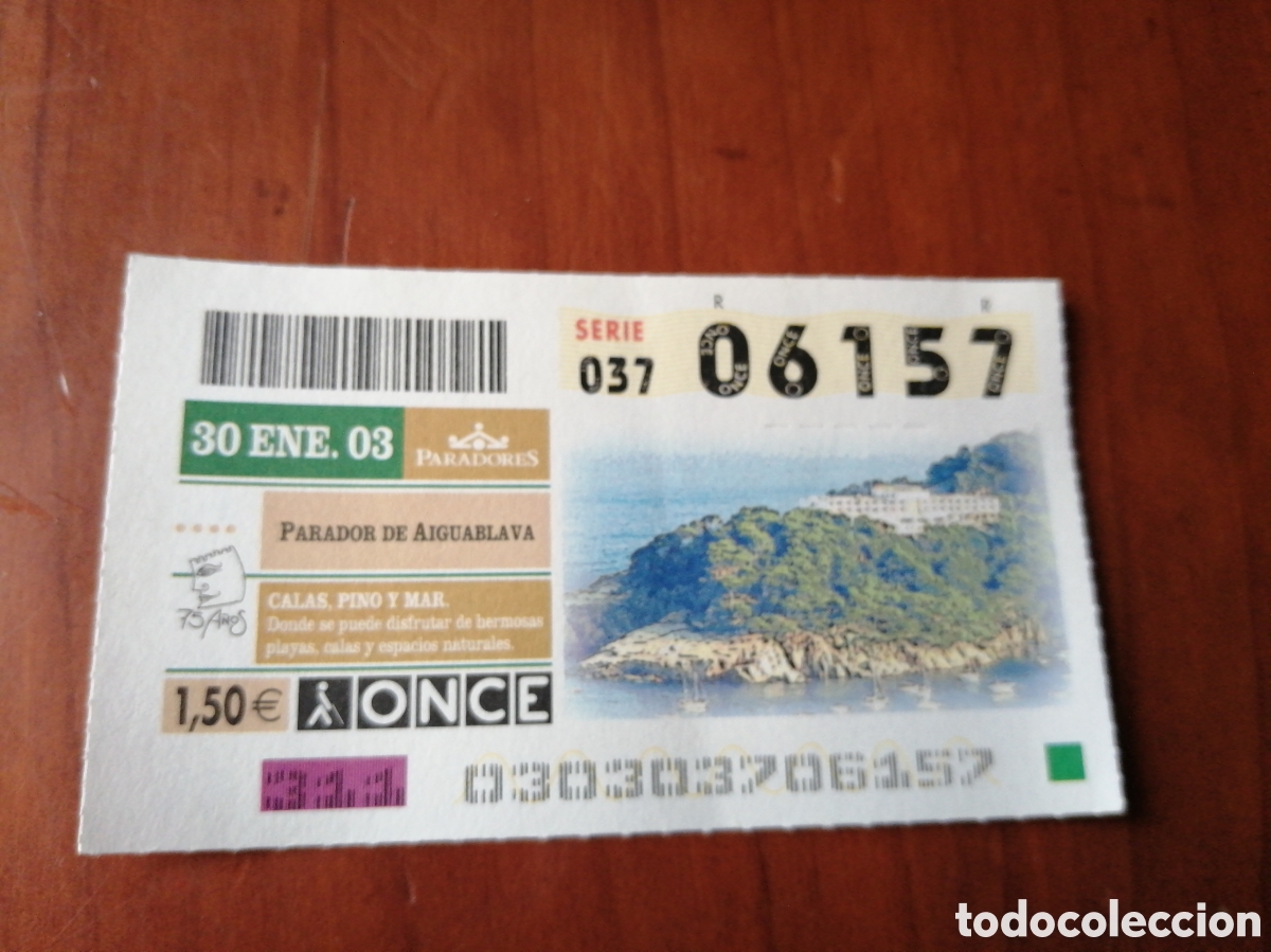 ONCE Coupons: CUPON ONCE PARADORES 2003 PARADOR DE AIGUABLAVA