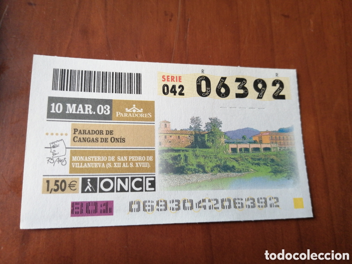 Bilhetes ONCE: CUPON ONCE PARADORES 2003 PARADOR DE CANGAS DE ONIS