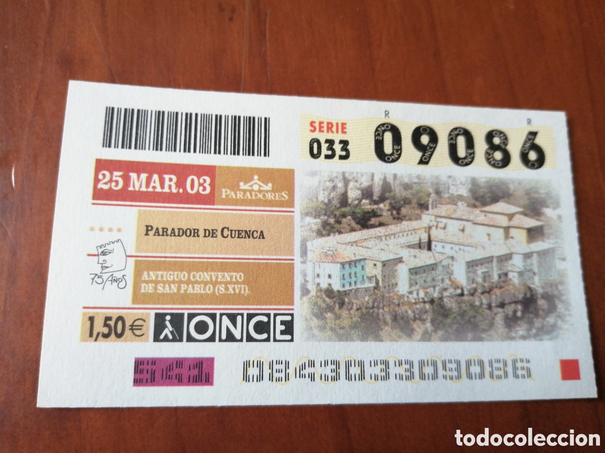 Bilhetes ONCE: CUPON ONCE PARADORES 2003 PARADOR DE CUENCA
