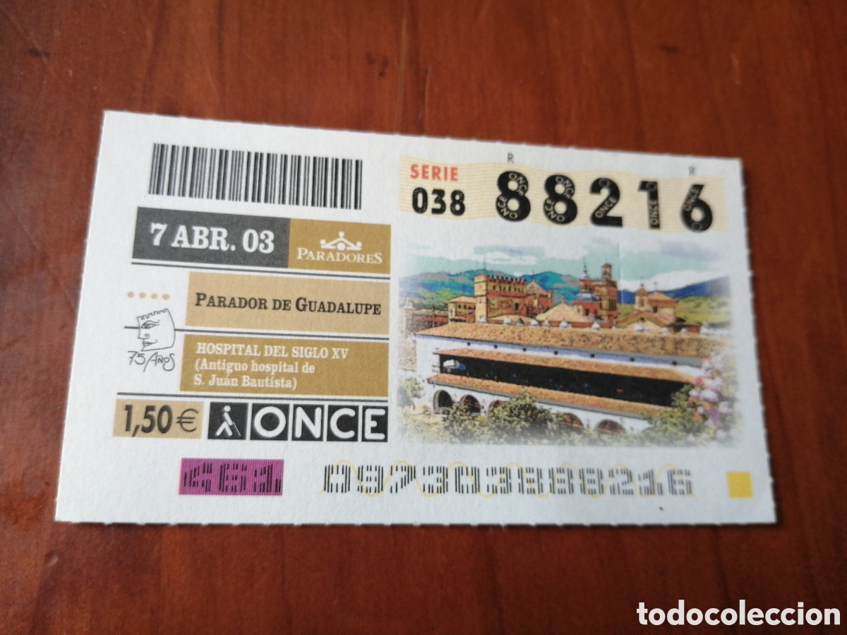 ONCE Coupons: CUPON ONCE PARADORES 2003 PARADOR DE GUADALUPE