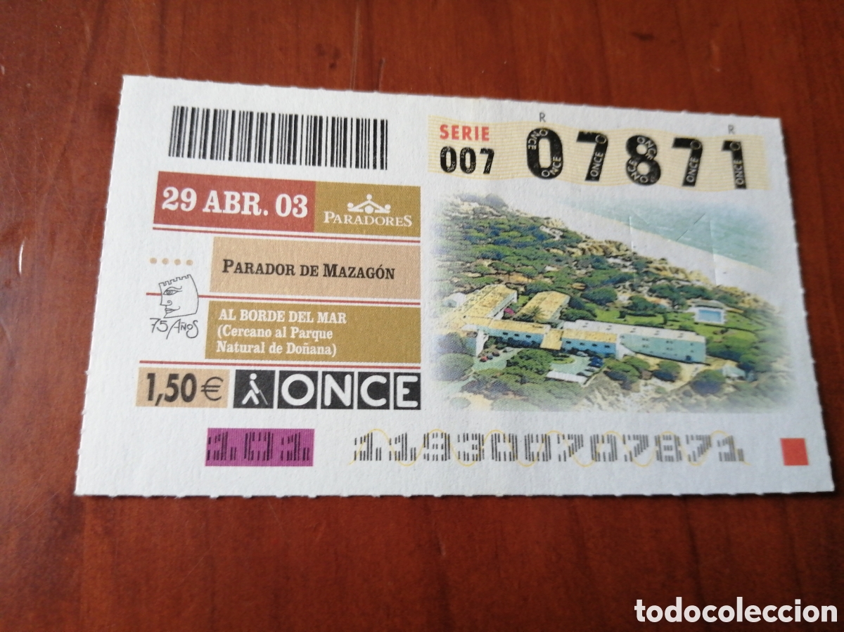ONCE Coupons: CUPON ONCE PARADORES 2003 PARADOR DE MAZAGON