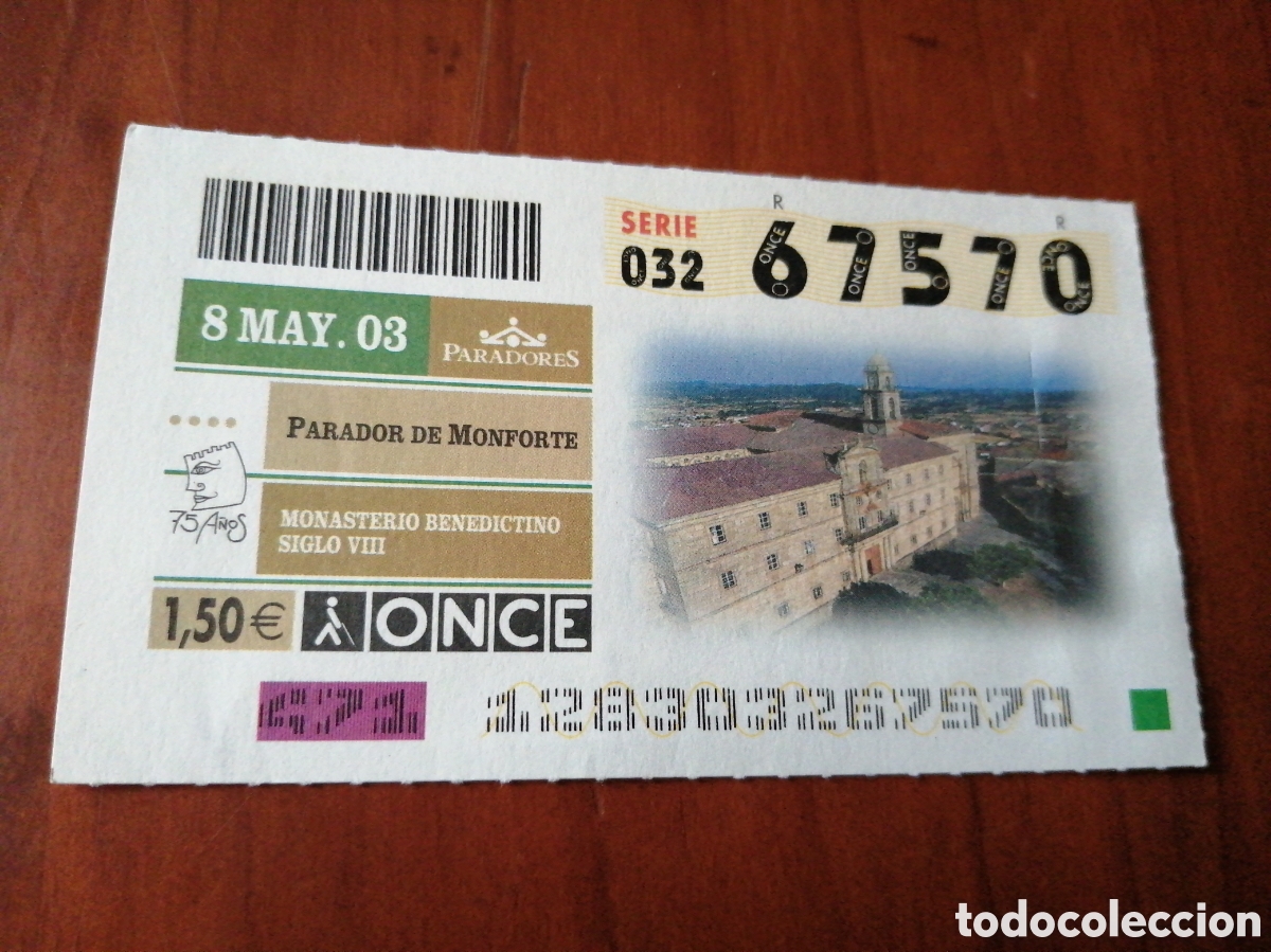 Cupones ONCE: CUPON ONCE PARADORES 2003 PARADOR DE MONFORTE