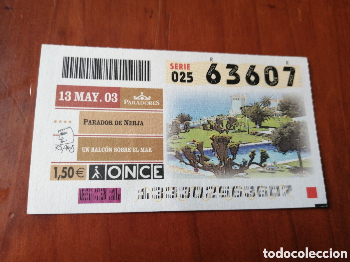 Cupones ONCE: CUPON ONCE PARADORES 2003 PARADOR DE NERJA
